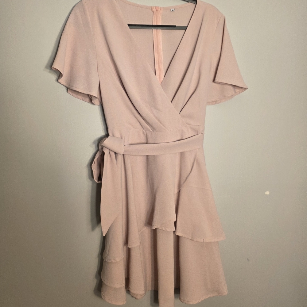 NWOT Light Pink Ruffle Dress